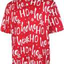 Men's Casual Button Down Shirts Regular Fit Print Short Sleeve Hawaiian Shirt for Men (L)