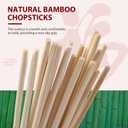 Soeos Disposable Bamboo Chopsticks, 100 Sets, Natural Wooden Chopsticks, Individually Wrapped, Splinter-Free, Lightweight & Durable