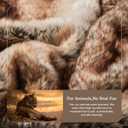 Krifey Plush Faux Fur Throw Blanket,Luxury Thick Fluffy Blankets for Couch, Bed, Sofa,Warm Fuzzy Cozy Decorative Blankets as Birthday Gift(60"x80",Brown)