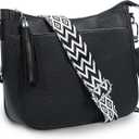 Crossbody Purse For Women, Vegan Leather Medium Crossbody Bag, Women's Crossbody Handbags For Travel With Tassel (Black)