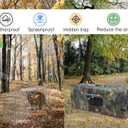 Live Feral Cat Trap Cage Camouflage Cover with Cover, Heavy Duty Folding Animal Traps Cage for Stray Cats, Large Humane Cat Trap for Raccoon, Squirrel, Skunk, Catch and Release, 32"L x 10"W x 12"H