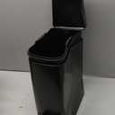 TIPGO Slim Bathroom Trash Can with Lid Soft Close, Step Pedal, 6 Liter / 1.6 Gallon Stainless Steel Trash Bin, Small Garbage Cans for Bedroom, Office, Kitchen (Matte Black)