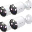 SV3C 2K WiFi Camera Outdoor, 4 Pack Wired Security IP Cameras for Home Outside Indoor Support ONVIF, Full Color Night Vision, Sound Motion Detection, Two-way Audio, Cloud & SD Card Record, USB Powered