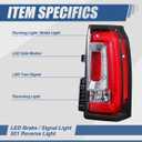 Auto Dynasty Tail Lights for 2015-2020 GMC Yukon XL, Passenger Right Side