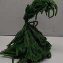 MACTING Norfolk Pine Christmas Tree with 40 Lights & Hanging Ornaments 12 INCH Whimsical Small Table Top Tree Mini Bendable Curved Tree for Fireplace Desktop Office Party Indoor Xmas Decorations