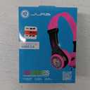 JLab JBuddies Folding Kids Headphones. Volume Limiting Design. Head Band Designed to Fit Kids of All Ages. (Black/Pink)