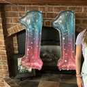 Number 0 Balloons 40 Inch Pink Purple Blue Number Balloons for 10 20 30 40 50 60 70 80 90 100 Numbers Balloon Birthday Decorations Wedding Event Baby Shower