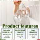 Sumind 6 Pcs 5.8" Glass Christmas Ornaments Hand Blown Glass Ornaments Crystal Balls DIY Clear Hanging Decorations with Metal Hook for Winter Xmas Tree Window Elegant Luxury Decor Gift(Swirl Style)