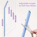 NiHome 14PCS Silicone Straws for Stanley 40oz 30oz Tumbler, 14 Extra Long Reusable Drinking Straw, Flexible Can Cut Length for 1/Half Gallon 75 64 OZ Large Water Bottle - 2 Cleaning Brushes (Macaron)
