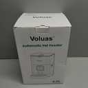VOLUAS Automatic Cat Feeders - Timed Pet Feeder for Cats and Dogs with Dry Food Dispenser, Desiccant Bag, Programmable Portion Control, 4 Daily Meals, 10s Voice Recorder (White Opaque)
