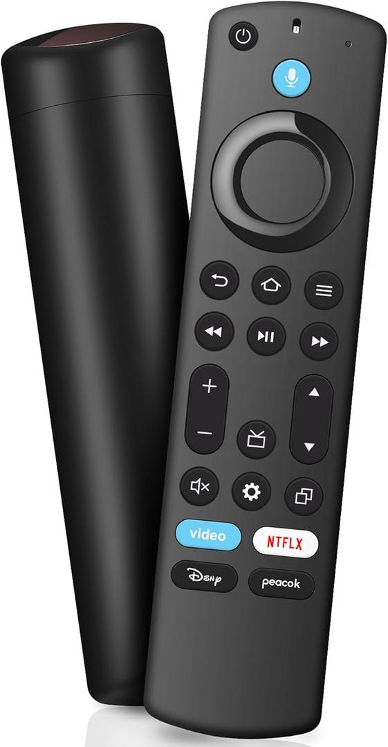 Replacement Voice Remote Fit for All Fire-Series TV Cube/Stick, Compatible with Stick 4K Max/4K/Stick/Lite/HD, Fit for All Hisense, TCL, Insignia-Toshiba-Pioneer-Omni QLED Series, Not for Roku