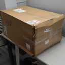 Amazon Basics Automatic Dual Compartment Trash Can with Lid, Hands-Free, Fingerprint Resistant, Odor Control, Stainless Steel, D-Shaped, 80 l, 2 Bins