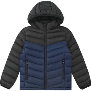 Boys Girls Toddlers Lightweight Hooded Puffer Jacket Kids Winter Coat Warm Comfy Outerwear, Size: 7-8 Years