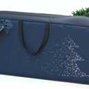 Christmas Tree Storage Bag - 7.5 ft Heavy Duty 600D Polyester Oxford with Wide Opening, Dual Zippers - Storage Container for Trees and Decorations (Blue)