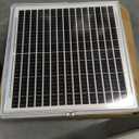 15'' Solar Powered Fan with Solar Panel, Portable Solar Operated Outdoor Floor Fan for Camping, Home, Patio, Worksite - Stepless Speed, Metal Construction and Aluminum Blades