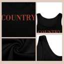Western Tank Top Country Music Crop Tops Im The Problem Shirt Cowgirl Shirts Country Music Ribbed Knit Crop Top (Black)