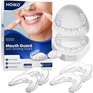 Mouth Guard for Grinding Teeth at Night, Mouth Guard for Clenching Teeth at Night Upgraded Safety EVA Material, Night Guards for Teeth Grinding, Anti Grinding Guard for Adult with 6 Cleaning Tablets