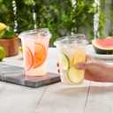 GUSTO Clear Plastic Cups with Lids [16 oz - 100 Count] - Disposable Iced Coffee Drink Cups with Strawless Sip Lids for Smoothies, Juices, and More - (Formerly Comfy Package)