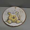 Giosve Bear Donkey Nursery Round Wall Art Canvas Framed Poster, Kids Room Decor, Cartoon Bear Donkey Floral Hanging Wall Sculptures for Kids Nursery Room Bedroom Playroom Decor, 10x10 Inch Set of 2