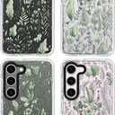 ChiCsFleur for Samsung Galaxy S23 Plus Case, TPU Phone case with Camera Protection for Women Girls Teens - Green Watercolor Botanical Leaf Herb Natural Garden Floral Clear Gift Aesthetic Unique (Verdelle)