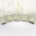 ZAKIA Women's Skirt Real Natural Feather Feather Skirt Casual (White, L)