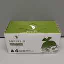 SUPERBIO 4 Gallon Compostable Drawstring Food Scrap Bags,15.1 Liter, 40 Count, 0.9 Mil,Heavy Duty Waste Bags, BPI, Seedling and OK compost INDUSTRIAL