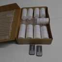 Flickering Flameless LED Candles, 9 Pcs with Embedded Star String, Acrylic LED Pillar Candles with Remote, Suitable for Home Decoration (White)