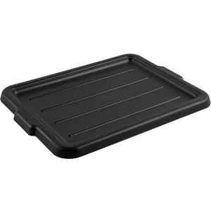Restaurantware-LID ONLY: RW Clean 23.2 Inch x 16.9 Inch Bus Tub Lid, 1 Snap-On Lid For Bus Box - With Handles, Black Plastic Restaurant Tub Lid, Bus Tub Sold Separately