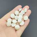 30PC Beige 12.5mm Satin Fabric Cloth Covered Buttons with Shank Round Buttons for Wedding Bridal Dress Buttons DIY Sewing Clothing Dress Handmade Craft Buttons