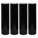 Direct Resources Stretch Wrap Industrial Strength 18 Inch Inch x 1000 Sq Ft - 80 Gauge Thick (20 Micron) Clear Cling Plastic Pallet Supplies | Durable Self - Adhering Packing Moving Packaging Shrink Film Rolls (Black, 4 Pack)