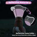 Soft Dog Cone Collar After Surgery Recovery,Adjustable E-Collar with Removable Shield,Lightweight,Breathable Anti-Licking Protective Cone for Large,Medium,Small Pets (Rose Pink, L (Neck:15.5''-19'')