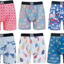 Warriors & Scholars | Mens Boxer Briefs | Boxer Briefs for Men Pack of 6 | Mens Boxer Briefs Underwear | Boys Boxer Briefs (Large)