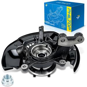 PHILTOP Front Left Steering Knuckle Wheel Hub Bearing for Toyota Highlander for 2008-2017 Toyota Highlander, 2010-2015 Lexus RX350, 2010-2015 Lexus RX450h Replaces 698433,1pc Driver Side