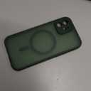 TOCOL for iPhone 12 Case, Compatible with Magsafe, Full Camera Protection, Builtin Magnetic Ring, Translucent Matte Phone Case for iPhone 12 6.1 inch (Alpine Green)