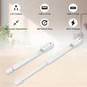 Electrical Outlet Extender Stick - Features USB-A, USB-C and 2 AC Outlets, Extends 22"-34", Rotates 360° Access Hard-to-Reach Outlets, Wall Plug Power Socket Expander Nightstands, Sofa, Desks and More