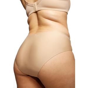 LEAKPROOF2.0 Seamless Bikini Period Underwear for Women | Period Panties Holds 6 Tampons | Mild Incontinence Leak Proof Underwear (S/M, Beige)