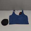 Dragon Fit Sports Bra for Women Longline Padded Bra Yoga Crop Tank Tops Fitness Workout Running Top (Large, Ink Blue)
