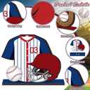 6 Pcs Baseball Party Table Decorations Baseball Wood Table Centerpieces Sports Wooden Sign Tabletop Decorations for Fans Club Sport Party Birthday Home School Desk Shelves Tiered Tray Decor