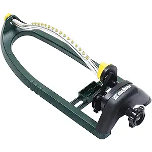 Melnor 20280 Oscillating Sprinkler with Watering Gauge, Waters up to 3.100 sq. ft.