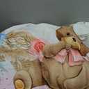 Leyiyi 7.2x7.2ft Boy or Girl Baby Shower Round Backdrop Golden Dots What Will Baby Be Lovely Bear Background for Photography Watercolor Floral Balloons Newborn Gender Reveal Party Cake Table Banner