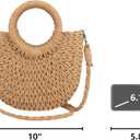 Straw Beach Bags for Women Small Shoulder Purse Woven Crossbody Handbag Top Handle Bag for Summer