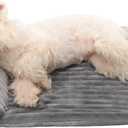 Jiupety Bolster Dog Pillow with Orthopedic, Benefit for Cervical Vertebra, Machine Washable, Pet Pillow Bed Met for Small Medium Large Dogs, Gray, L