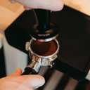 Normcore V4 Coffee Tamper 53.3mm - Spring-Loaded Tamper - Barista Espresso Tamper with 15lb / 25lb / 30lbs Replacement Springs - Anodized Aluminum Handle and Stand - Flat Base, Black