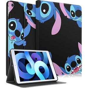 JoySolar for iPad 7th/ 8th/ 9th Gen Folio Case - Cute Design Book-Style Protector Classic Cartoon Kawaii Pattern for Kids Boys Girls Adults Fashion Cover