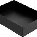 Amazon Basics Rectangular Plastic Desk Organizer, Accessory Tray, 9.4" x 6.7" x 2", Black