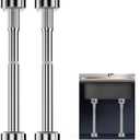 Undermount Sink Brackets 19.9"-31.5" Adjustable Kitchen Undermount Sink Support with Thick Soft Suction Pads No-Drill Wall Mount Sink Legs for Kitchen & Bathroom2 Pack