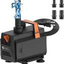 AquaMiracle 600GPH Submersible Water Pump Pond Pump(2270L/H, 35W), Water Fountain Pump Aquarium Water Pump with Flow Control for Fish Tank, Waterfall, Statuary, Filtration, Water feature, Hydroponics