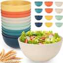 12 PCS Unbreakable Cereal Bowls Set, 26 Oz Wheat Straw Bowl Sets, Microwave & Dishwasher Safe Bowls for Kitchen, Reusable Plastic Bowl for Soup, Salad, Rice, Snack, BPA Free, Multicolor