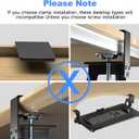 XINLEI Keyboard Tray Under Desk Large C-Clamp 25.6 (30 Including Clamps) x 11.8 Slide-Out Platform Computer Drawer Pull Out Keyboard & Mouse Tray Black DSF4