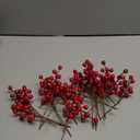 32 Pack Christmas Tree Decorations, Artificial Red Berry Stems 6.5 Inch Christmas Berry Picks with Holly Berries for Xmas Winter Holiday Home DIY Ornaments